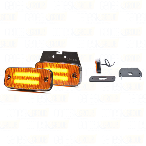 Fanali ingombro laterale led arancio effetto neon 12v/24v