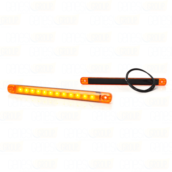 fanalino ingombro arancio a 12 led slim 12/24v