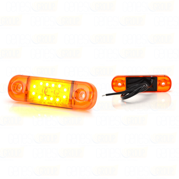 fanalino ingombro arancio a 12 led 12/24v