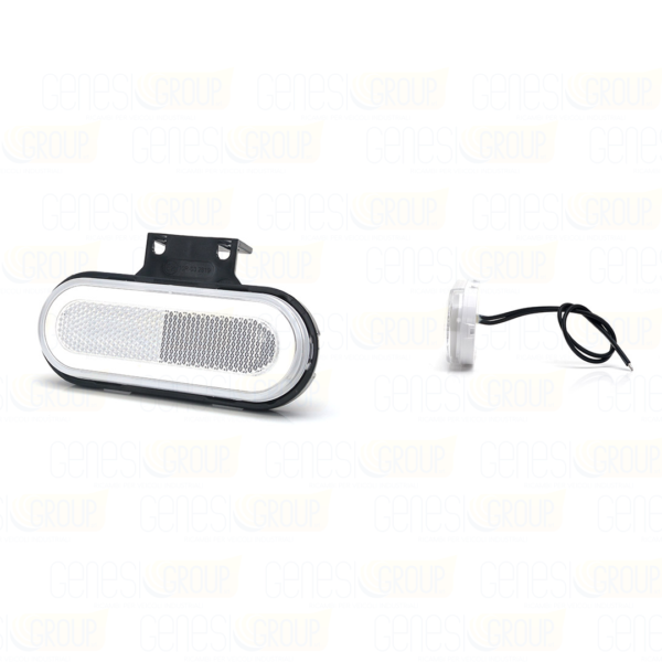 fanali ingombro laterale led bianco effetto neon 12v/24v ovale