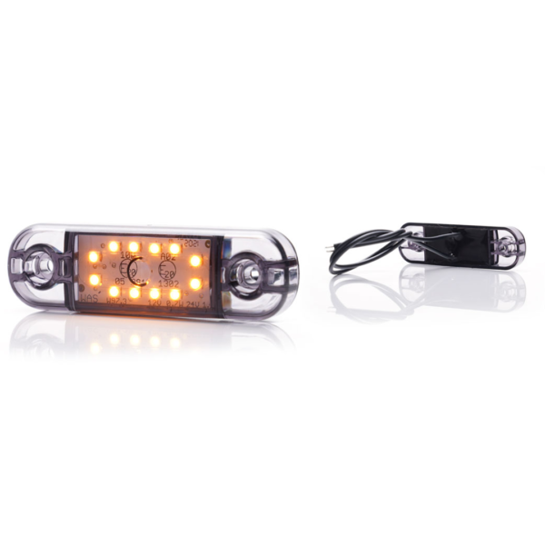 fanalino ingombro dark arancio a 12 led 12/24v