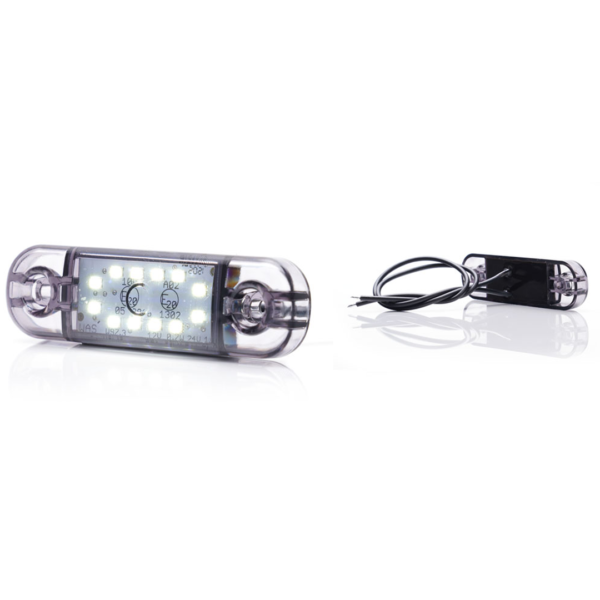 fanalino ingombro dark bianco a 12 led 12/24v